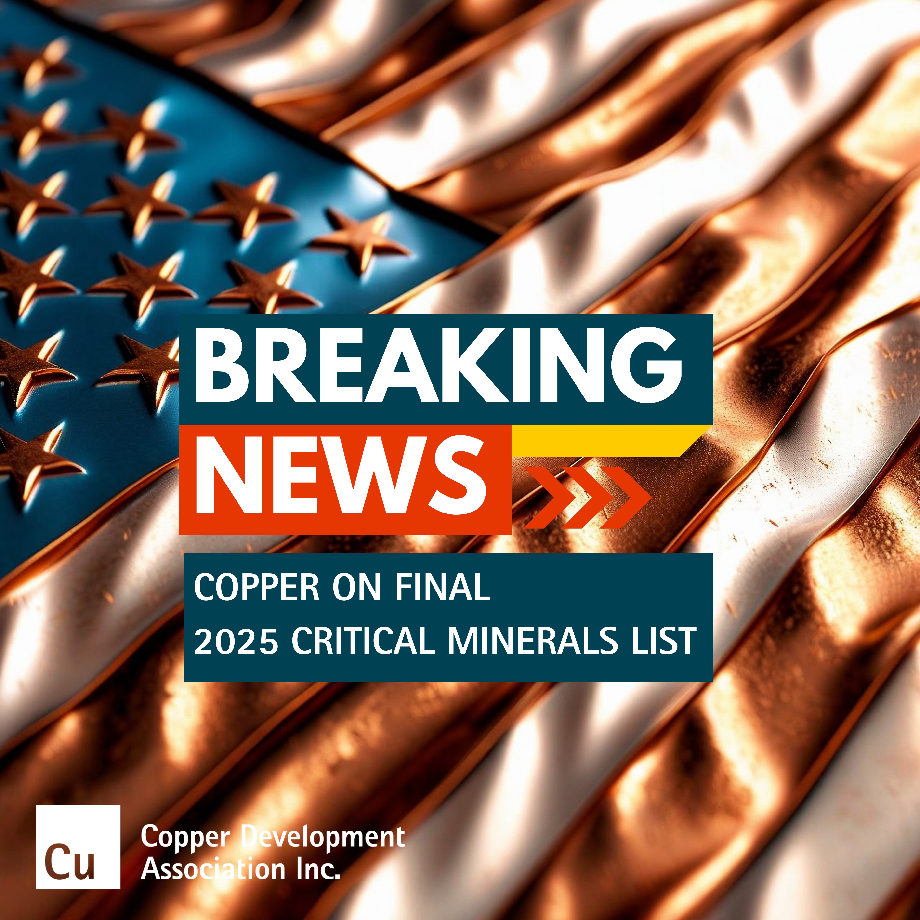 Copper included on USGS Critical Mineral List